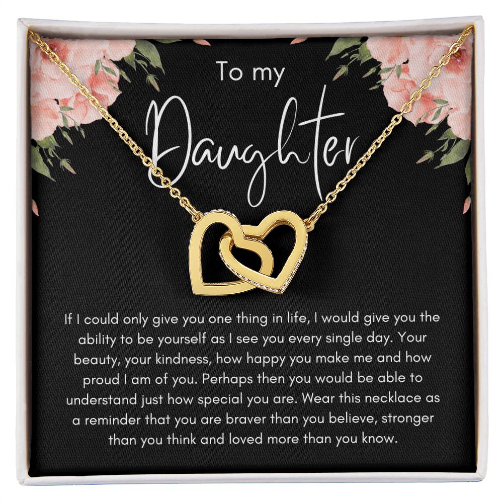 To My Daughter | Interlocking Hearts Necklace