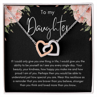 To My Daughter | Interlocking Hearts Necklace