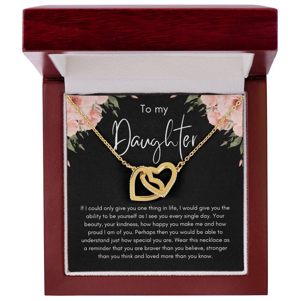 To My Daughter | Interlocking Hearts Necklace