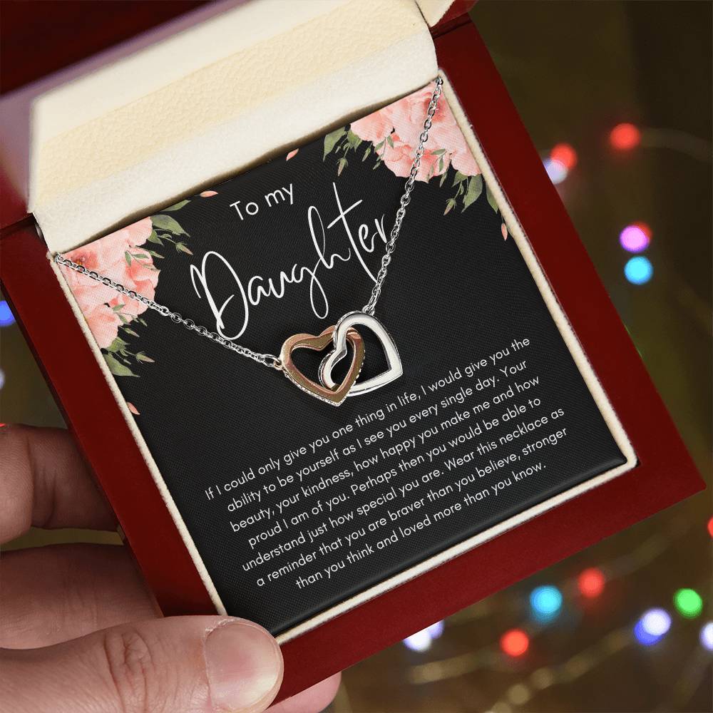 To My Daughter | Interlocking Hearts Necklace